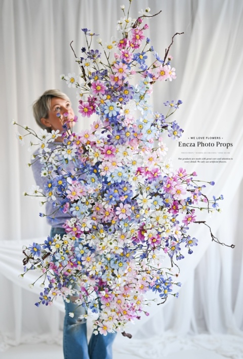 Branche de fleurs sauvages - 160 cm