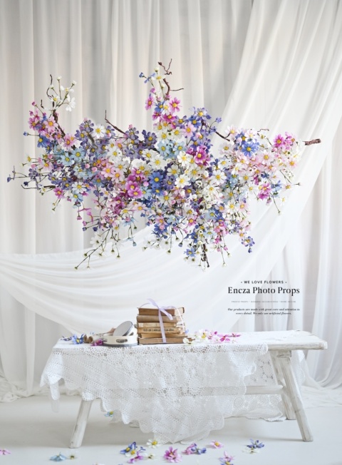 Branche de fleurs sauvages - 160 cm