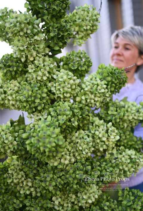 Gałąż hortensji - ZIELONA - 160 cm