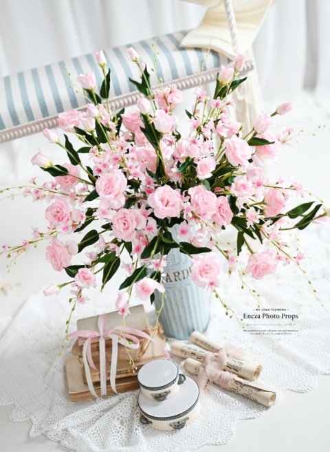 Zestaw kwiatów - Eustoma + Ostróżka