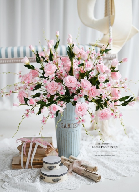 Zestaw kwiatów - Eustoma + Ostróżka