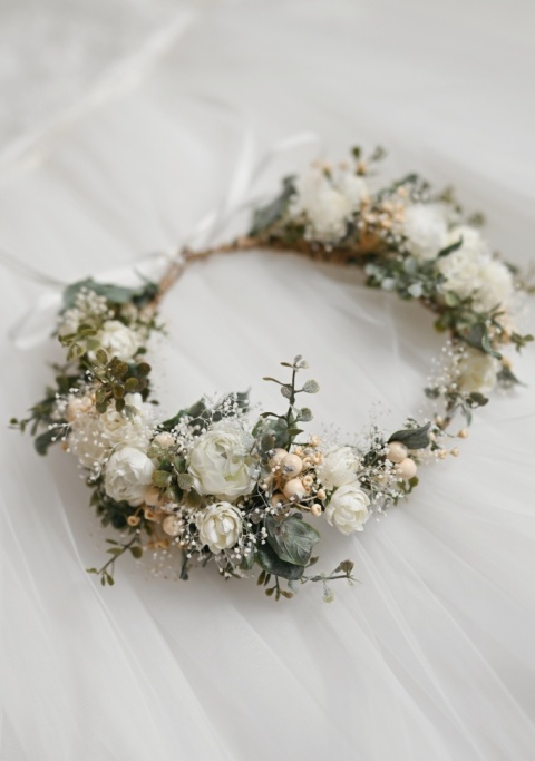 Wianek komunijny - asymetryczny - rustykalny