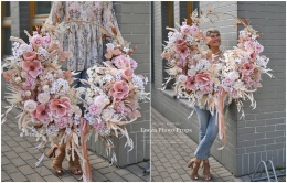 Asymmetrical wreath - GIANT 90 cm