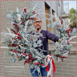 Christmas wreath - 65 cm - asymmetrical