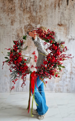 Christmas wreath - 65 cm - asymmetrical