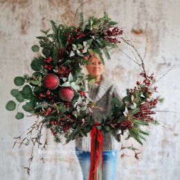 Asymmetrical Christmas wreath - 70 cm
