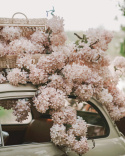 Branch of painted hydrangea DIRTY PINK - 160 cm